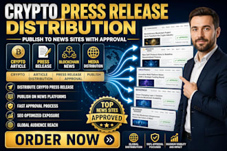 distribute crypto article press release publish to news press release approval