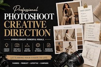 create professional photoshoot creative direction