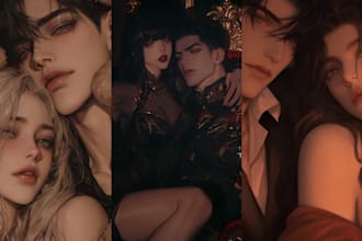 draw dark mafia romance book cover nsfw romance spicy fiction nsfw character art
