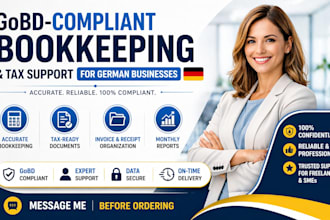 provide gobd compliant bookkeeping, tax support for german businesses