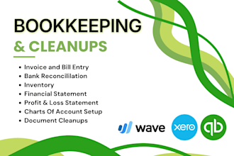 prepare quickbooks setup, cleanup, quickbooks accounting, invoices, bookkeeping