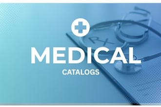 design medical equipment catalog, product guidebook for healthcare wellness