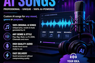 create custom ai songs for you with your style and lyrics