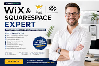 design squarespace booking website redesign wix print on demand online store seo