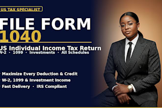 prepare your US individual income tax return form 1040