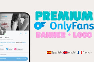 design an eye catching onlyfans banner, header and logo design