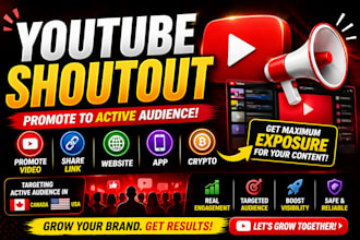 do youtube shoutout promote video share link app crypto to active audience