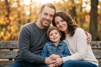 create a cinematic ai family portrait illustration