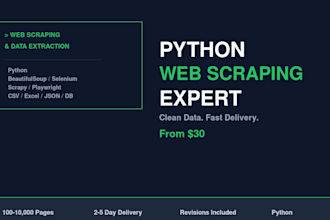scrape any website and extract data with python