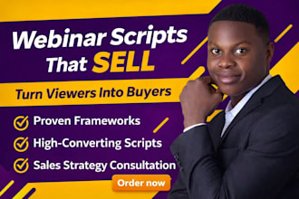 write a high converting webinar script that sells your product or course