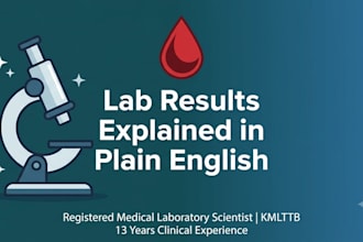 interpret your blood test and lab results as a registered lab scientist