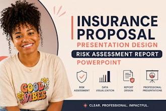 insurance proposal presentation design, risk assessment report powerpoint