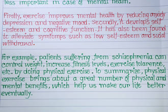 provide professional and neat handwriting for all services