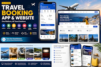 develop travel booking app or website with flights hotels and cab system