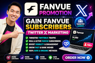 do fanvue promotion, gain fanvue subscribers twitter x marketing