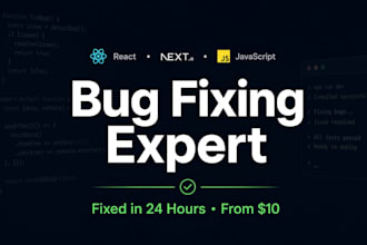 fix react nextjs javascript and typescript bugs and errors