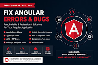 fix angular errors, bugs and typescript issues quickly