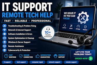it support, troubleshooting and tech help remotely