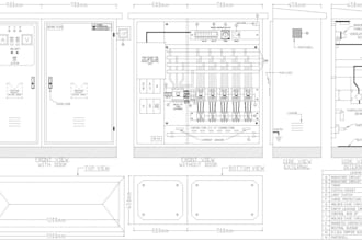 redraw any kind of electrical drawings in autocad