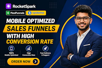 build flexifunnels funnel rocketspark website and systeme io sales funnel expert