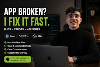 fix react, nextjs or API bugs in your web app