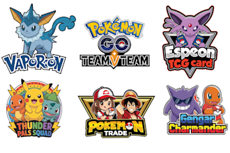 create pokemon branding, gaming logo, trainer card, banner and text for you
