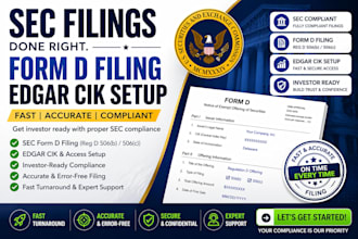 file your sec form d and set up edgar cik for your startup