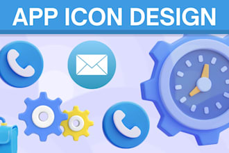 design modern app icon and app logo for android ios mobile app