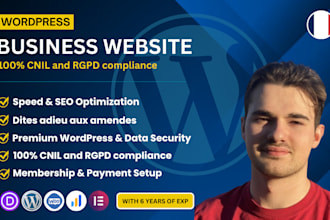 build wordpress business website with cnil and rgpd compliance