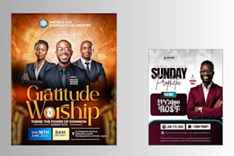 design professional church flyer, gospel event poster design