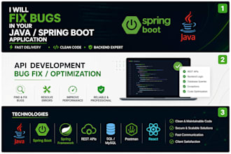 fix bugs or errors in your java spring boot API fast