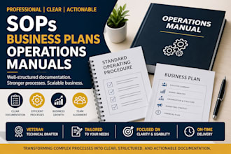 write professional sops, business plans, and operation manuals