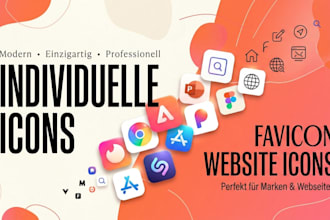 individuelle brand icons, moderne favicons ,website icons für markenidentitat