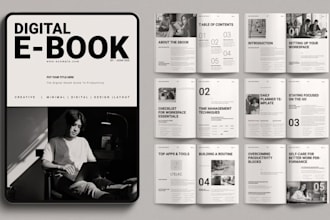do professional book cover, digital ebook design, canva kindle ebook, paperback