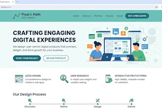 redesign your landing page UI UX