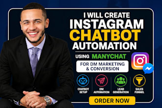 create instagram chatbot automation with manychat for sales
