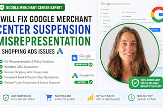 google merchant center suspension misrepresentation and shopping ads issues