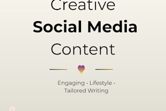write creative social media posts and lifestyle content