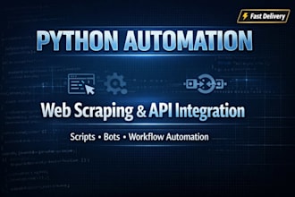 build python automation scripts, web scraping and API integration