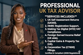 be your uk tax advisor, file self assessment and UK vat returns via mtd