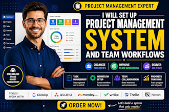 set up project management system and team workflows