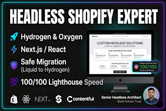 build headless shopify hydrogen oxygen nextjs react storefront speed optimizer