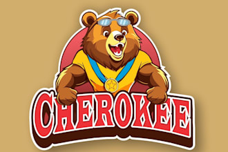 draw a professional cartoon mascot logo