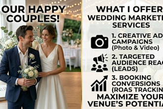 setup and manage high converting ads for wedding and event businesses
