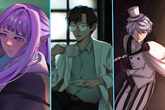 create anime art and illustration for your oc,pfp and fanart