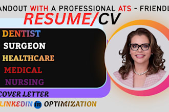 write healthcare, medical and nursing resume
