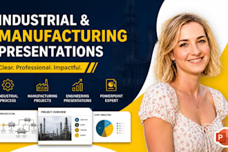 industrial process presentation design, manufacturing project powerpoint