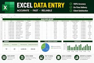 be your virtual assistant for data entry, copy past, PDF 2 excel, data  typing