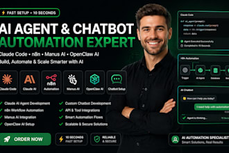 claude code ai agent claude ai n8n automation manus ai openclaw ai chatbot setup