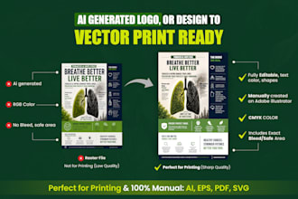 convert ai generated logo or image to a print ready vector